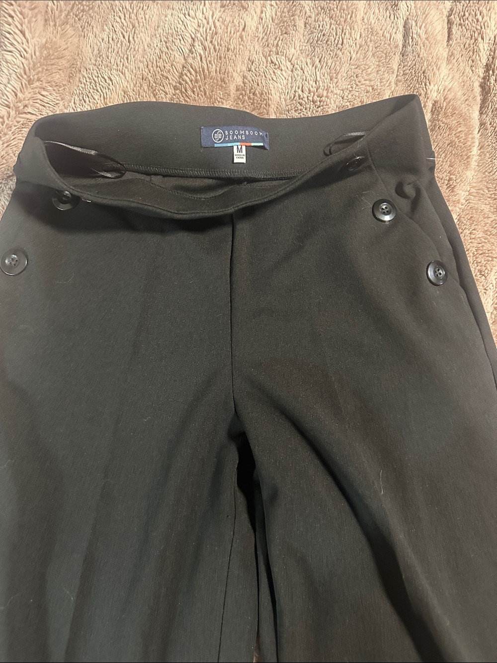 Iconic Black Stretch Sailor Pants by Bombshell Jeans - M